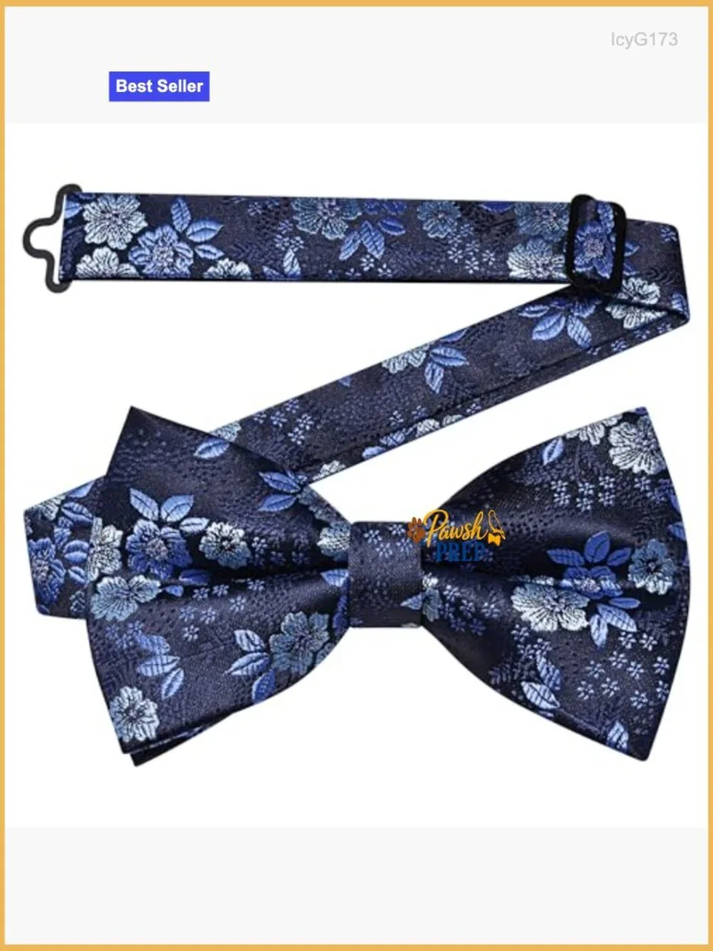 Silk Blend Adjustable Pre-Tied Bow Tie Set with Pocket Square Cufflinks